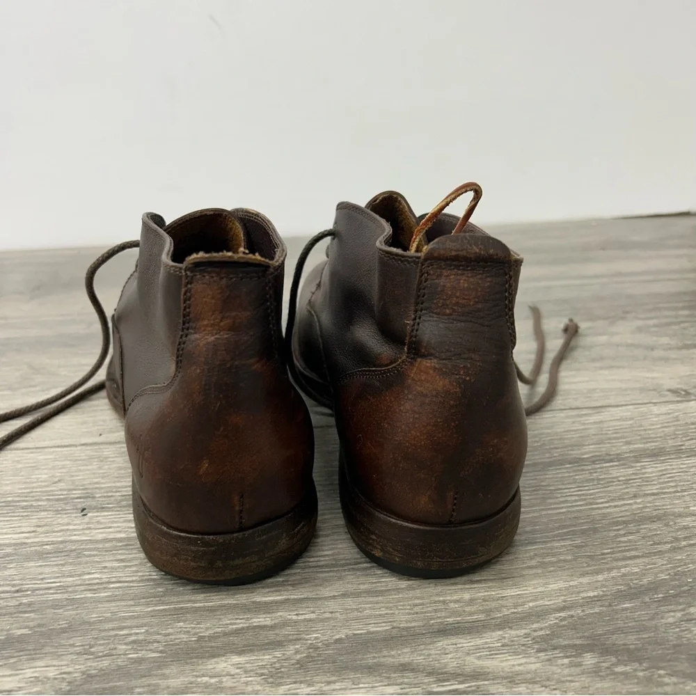 Frye Brown Leather Chukka Ankle Boots Size 9